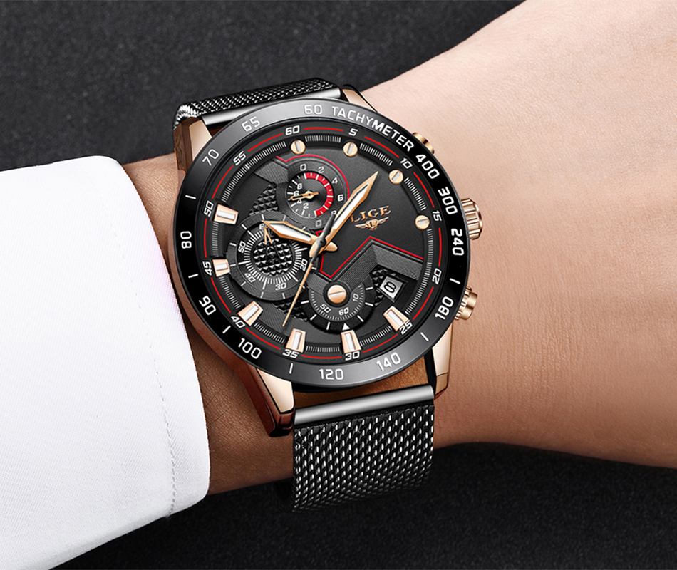 Men's Luminous Waterproof Round Quartz Watch