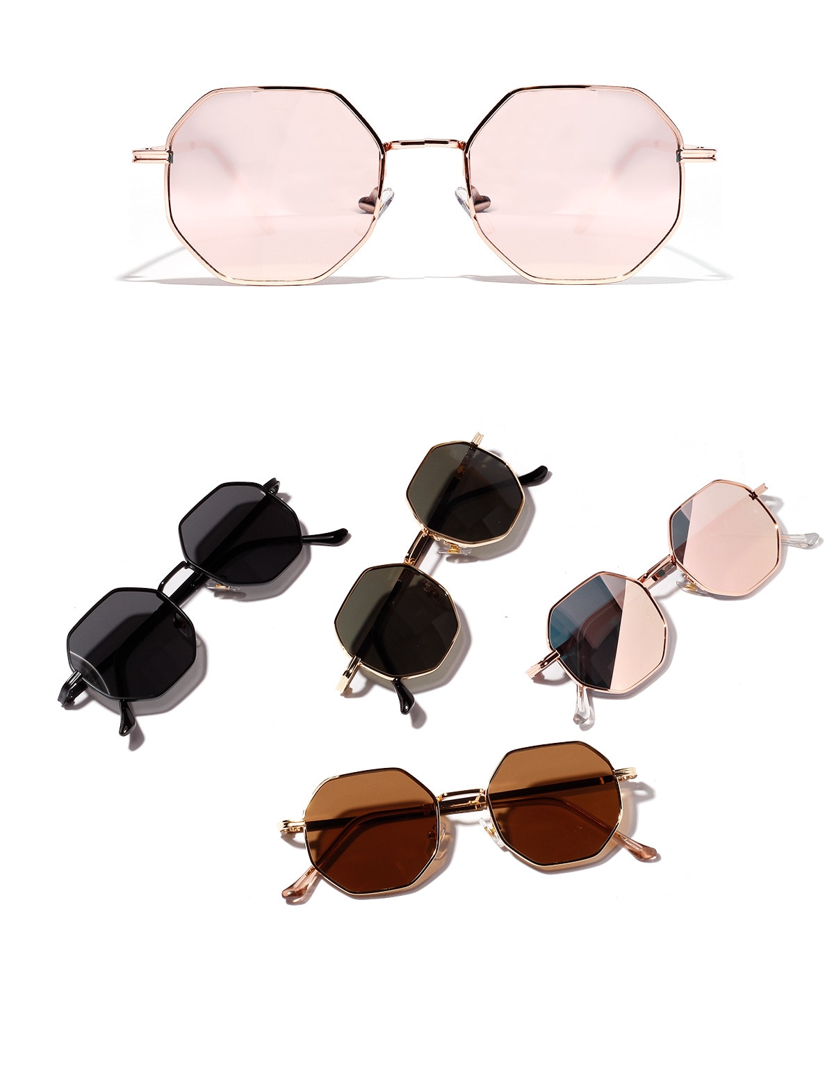 Women's Polygonal Shaped Sunglasses