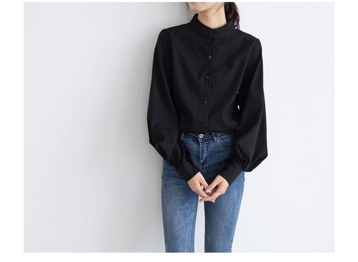 Women's Fashion Big Lantern Sleeved Blouse
