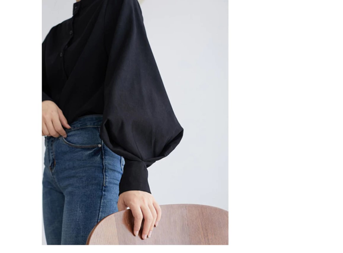 Women's Fashion Big Lantern Sleeved Blouse