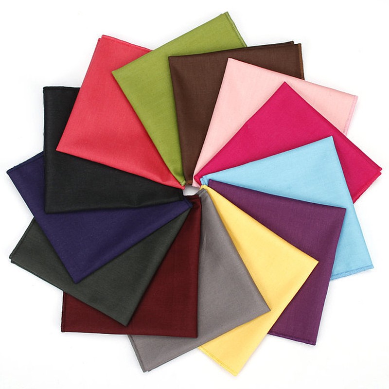 Men's Cotton Solid Color Handkerchief