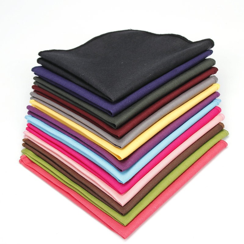 Men's Cotton Solid Color Handkerchief
