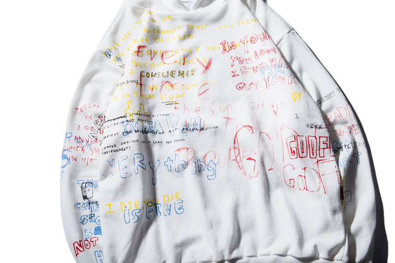 Harajuku Style Graffiti Printed Hoodie