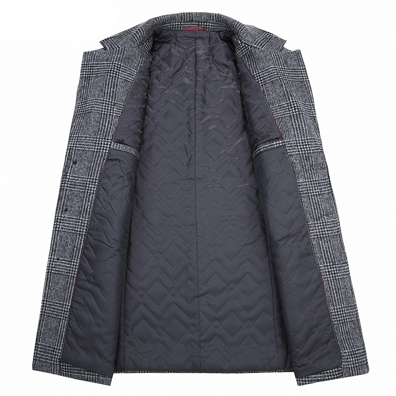 Men's Coat in Check Print