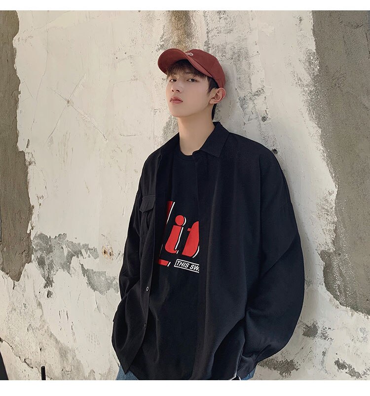 Oversized Pocket Designed Men's Shirt