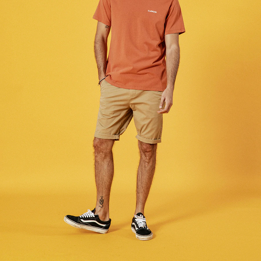 Men's Slim Fit Knee Length Cotton Shorts