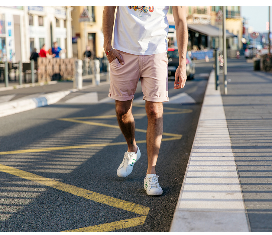 Men's Slim Fit Knee Length Cotton Shorts