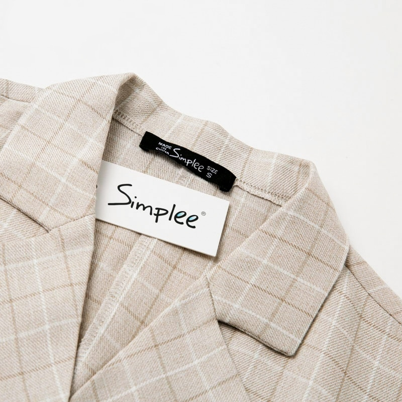 Vintage Plaid Work Dress for Women