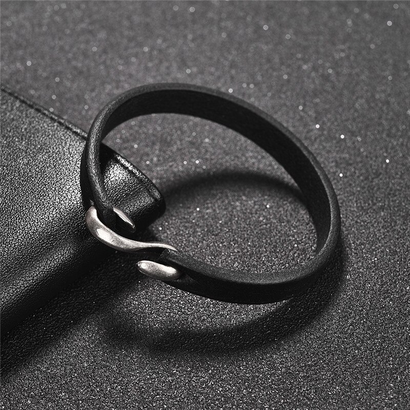 Men's Genuine Leather Hook Bracelet