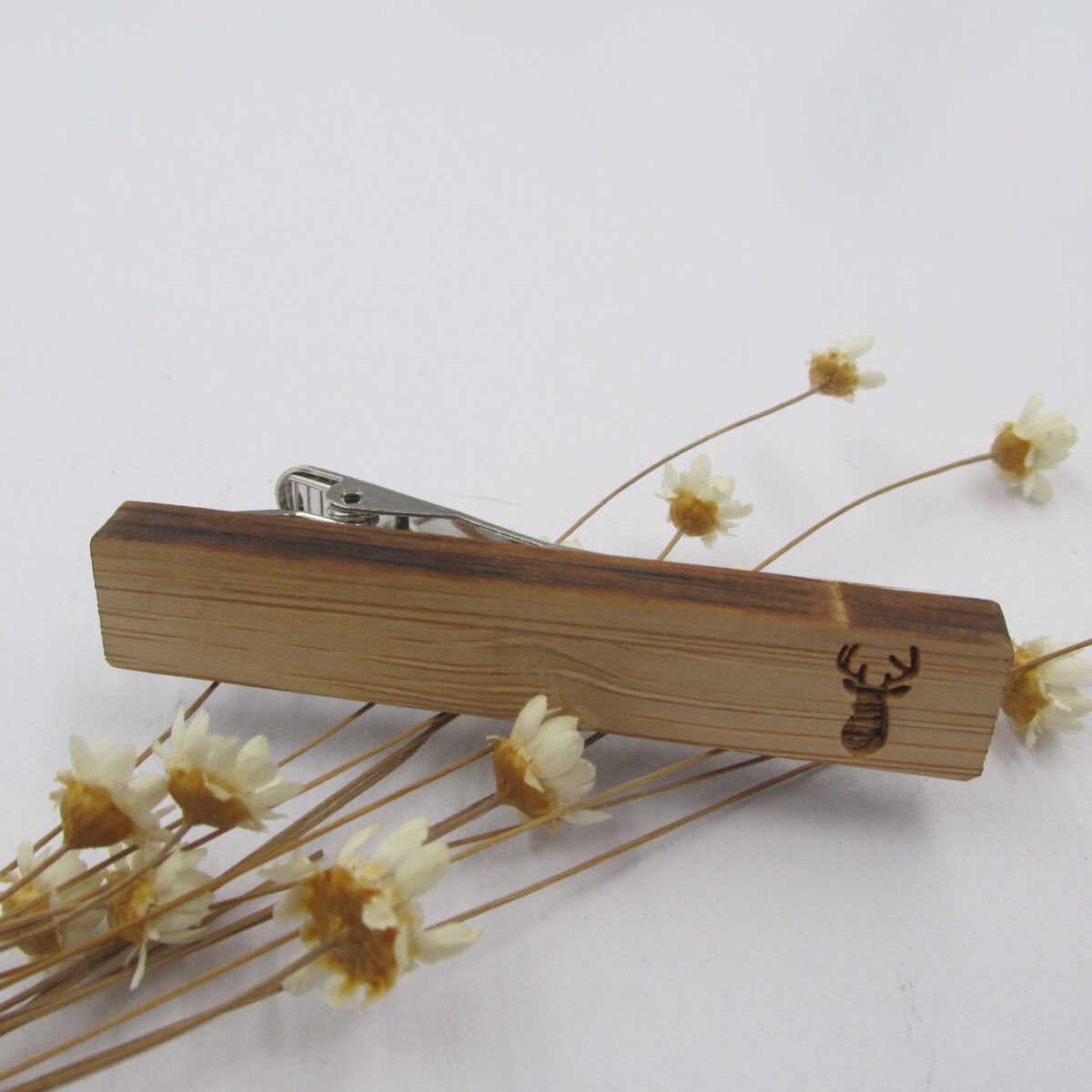 Wooden Animal Patterned Tie Pin