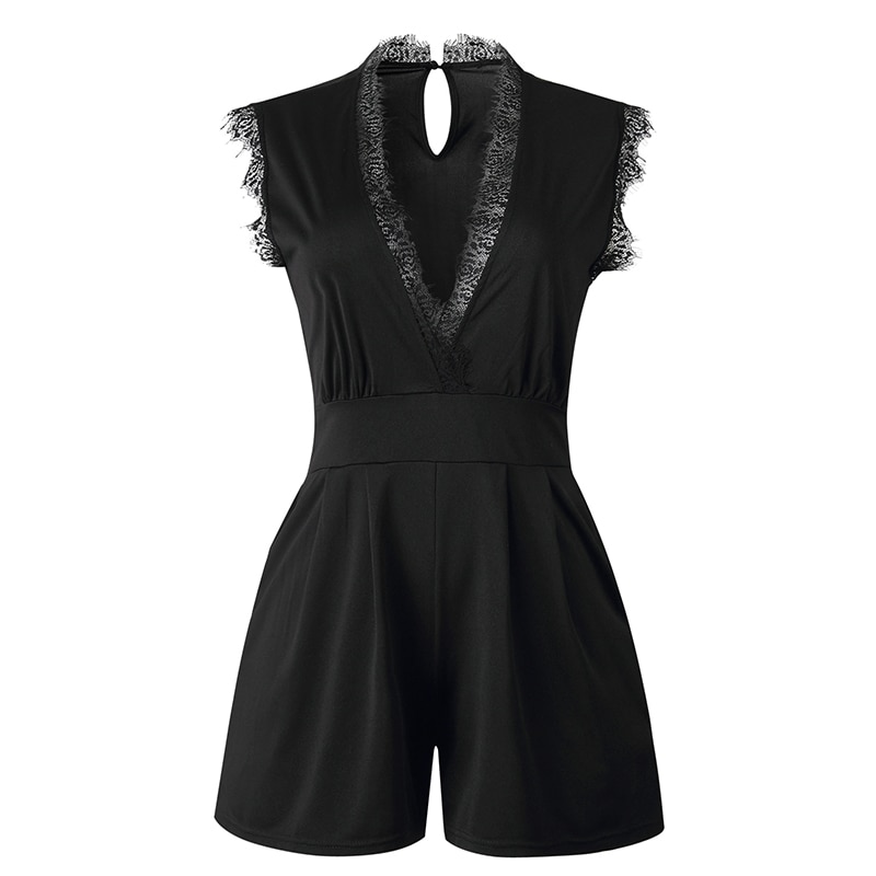 Women's Summer Sexy Lace Decorated Rompers