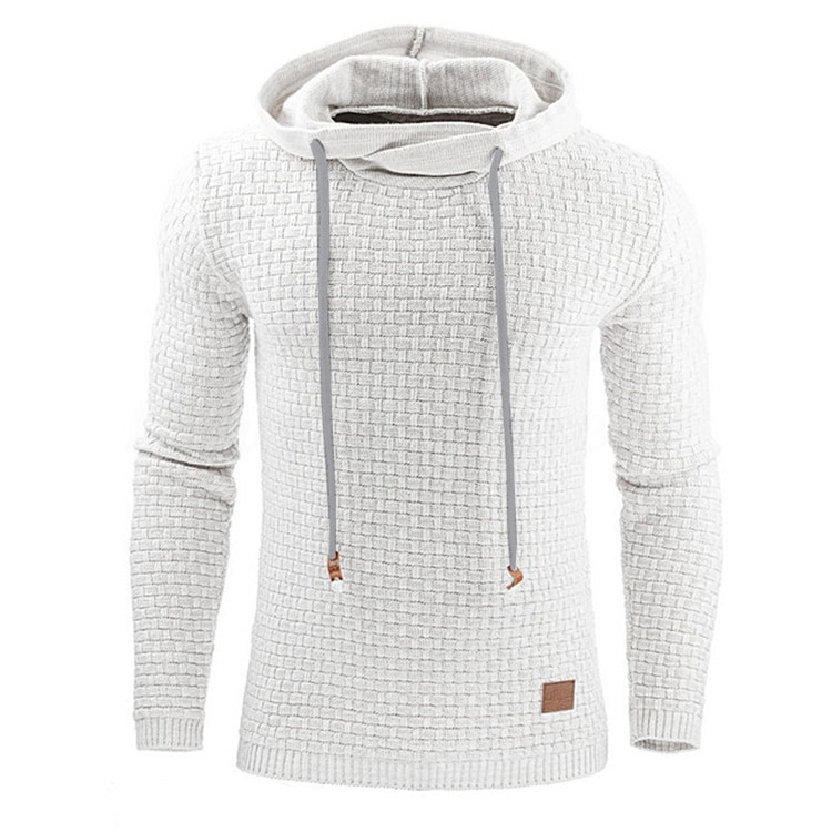 Men's Casual Knitted Texture Hoodie