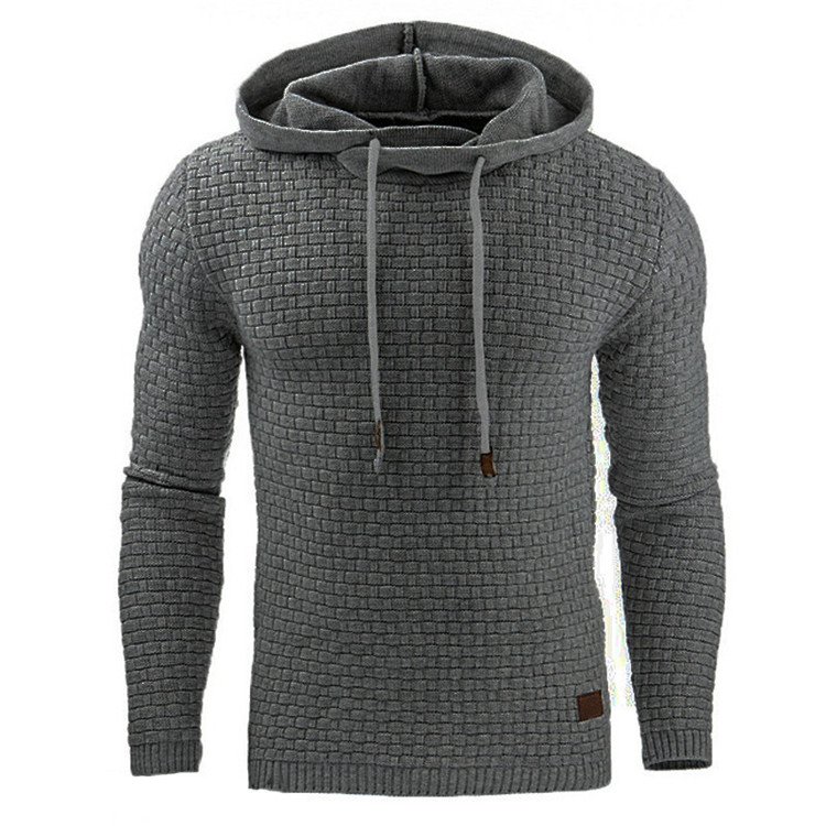 Men's Casual Knitted Texture Hoodie